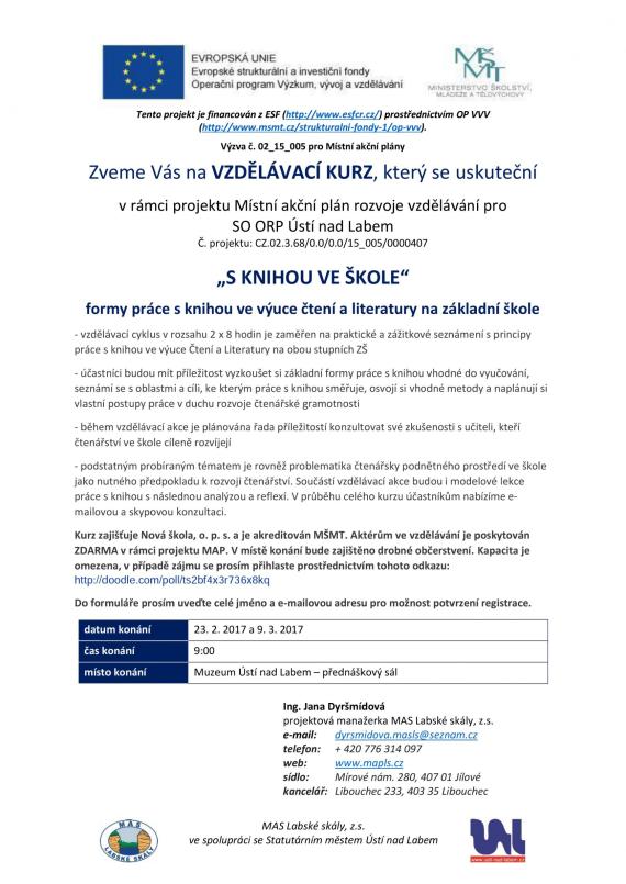 S knihou ve škole